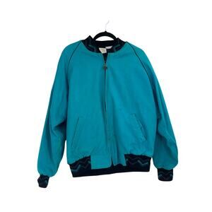 Vtg Walls Mountain Navajo Aztec Detroit Style Jacket Mens XL Blue Canvas Cowboy